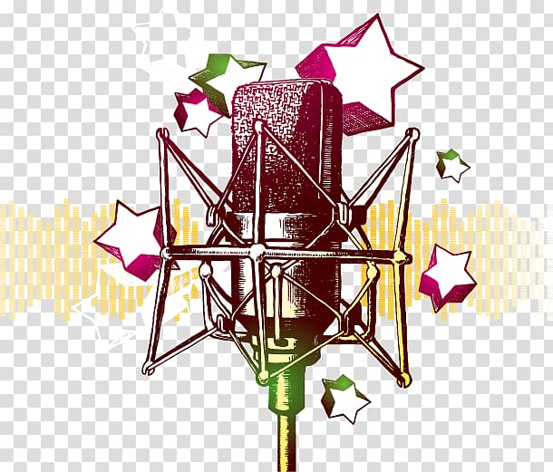 Microphone Karaoke Music , Cartoon painted microphone microphone transparent background PNG clipart