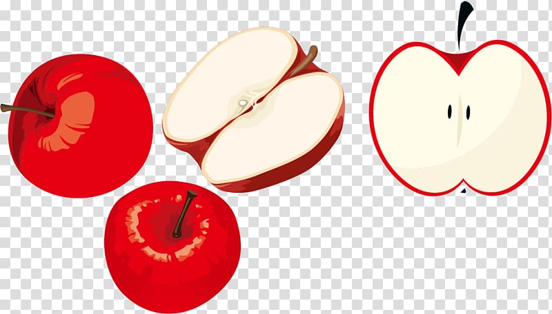 , Red Apple pull material effect element Free transparent background PNG clipart