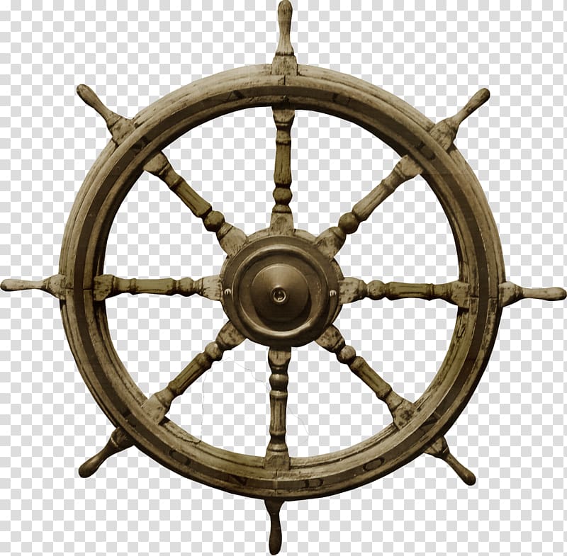 brown ship's wheel, Ships wheel Boat Rudder, Boat rudder transparent background PNG clipart