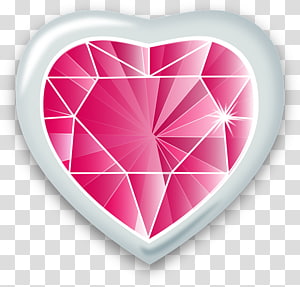 Gemstone Heart Diamond , Pink Diamond Heart transparent background PNG clipart thumbnail