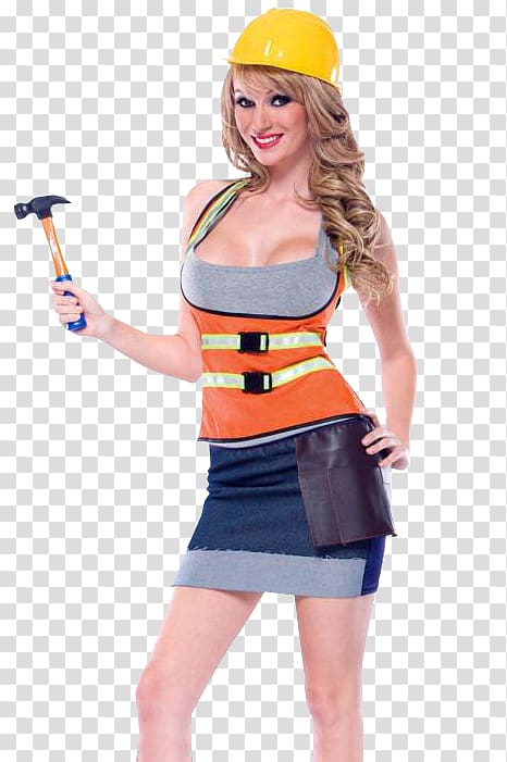 Halloween costume Costume party Construction worker Clothing, woman transparent background PNG clipart