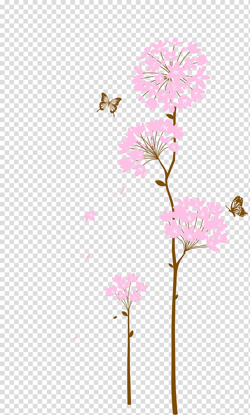 hand-painted wall flower hydrangea transparent background PNG clipart