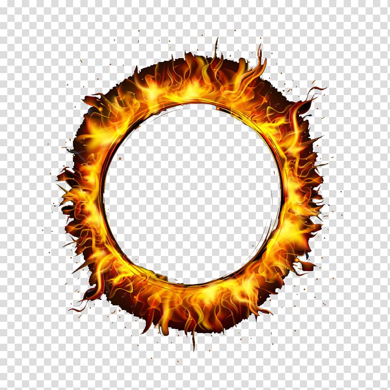 Circle Fire Flame, Ring of Fire transparent background PNG clipart