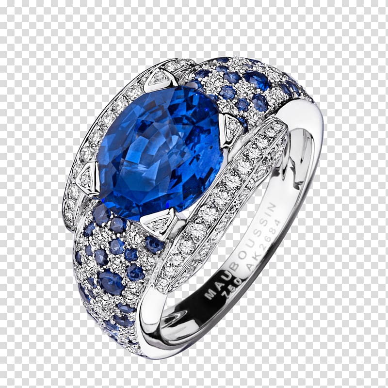 Mauboussin Engagement ring Sapphire Jewellery, ring transparent background PNG clipart