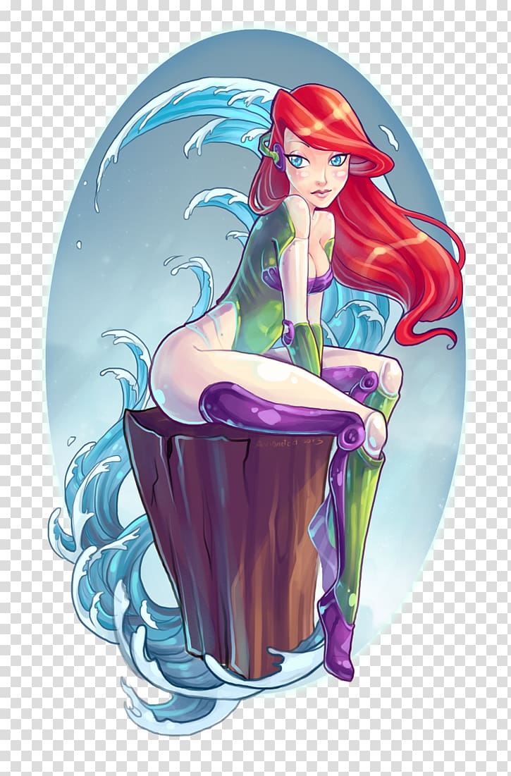 The Little Mermaid Ariel by on devite, Close-up of redhead, disney style  style, cute big breasts, Chibi - SeaArt AI