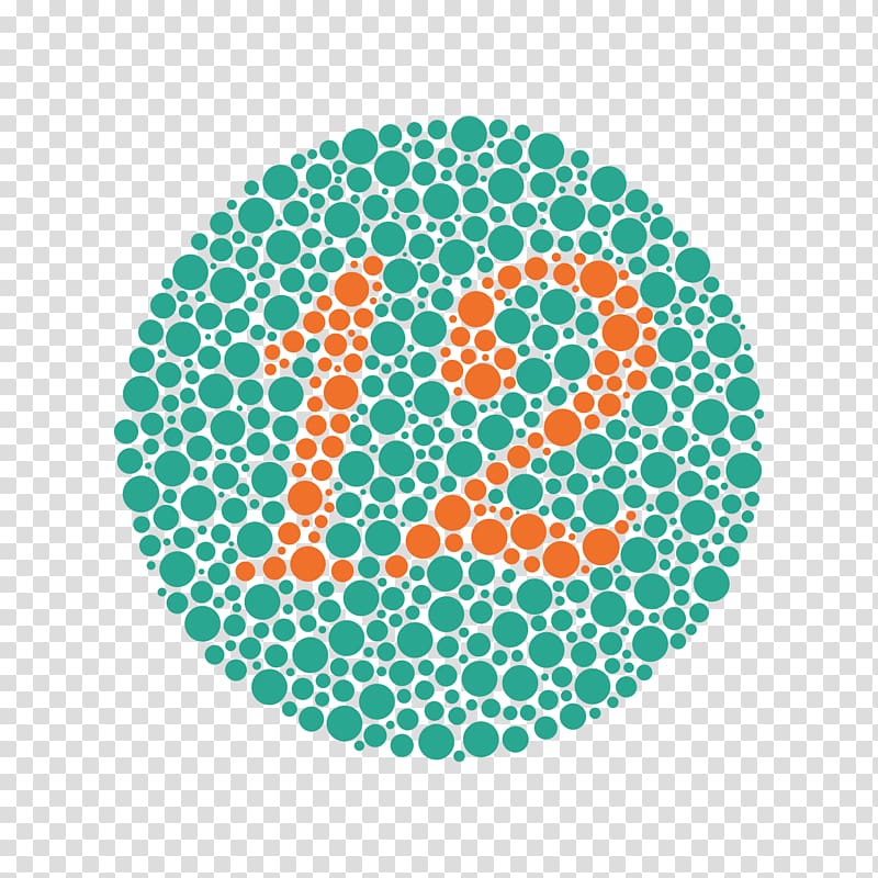 Ishihara test Color blindness Color vision Visual perception, Eye Test transparent background PNG clipart