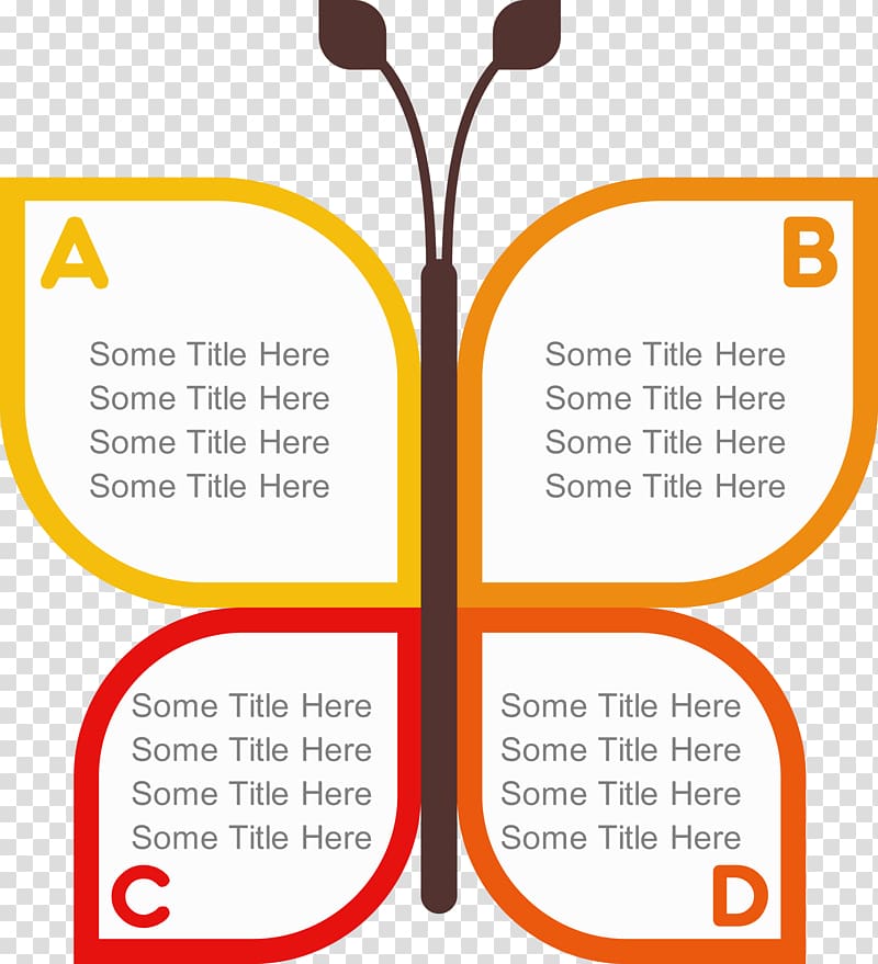 Butterfly parallel relationship diagram transparent background PNG clipart