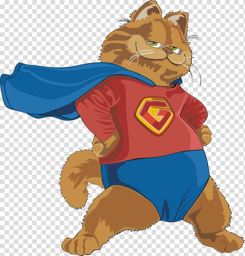 Superman Cartoon Garfield, Cartoon superman transparent background PNG clipart