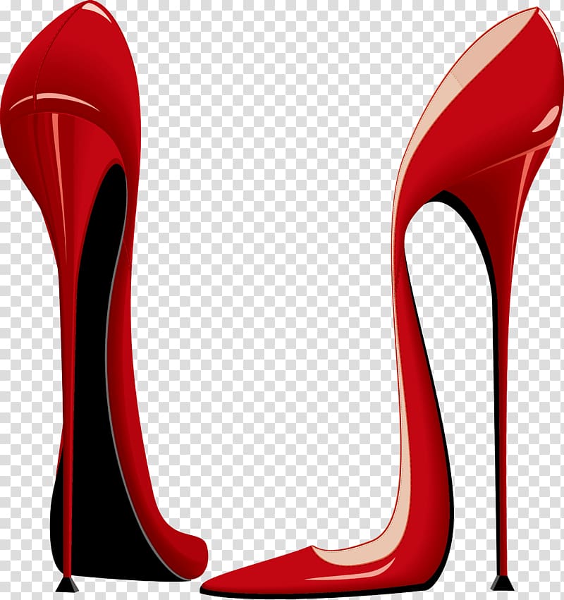 red leather stiletto shoes