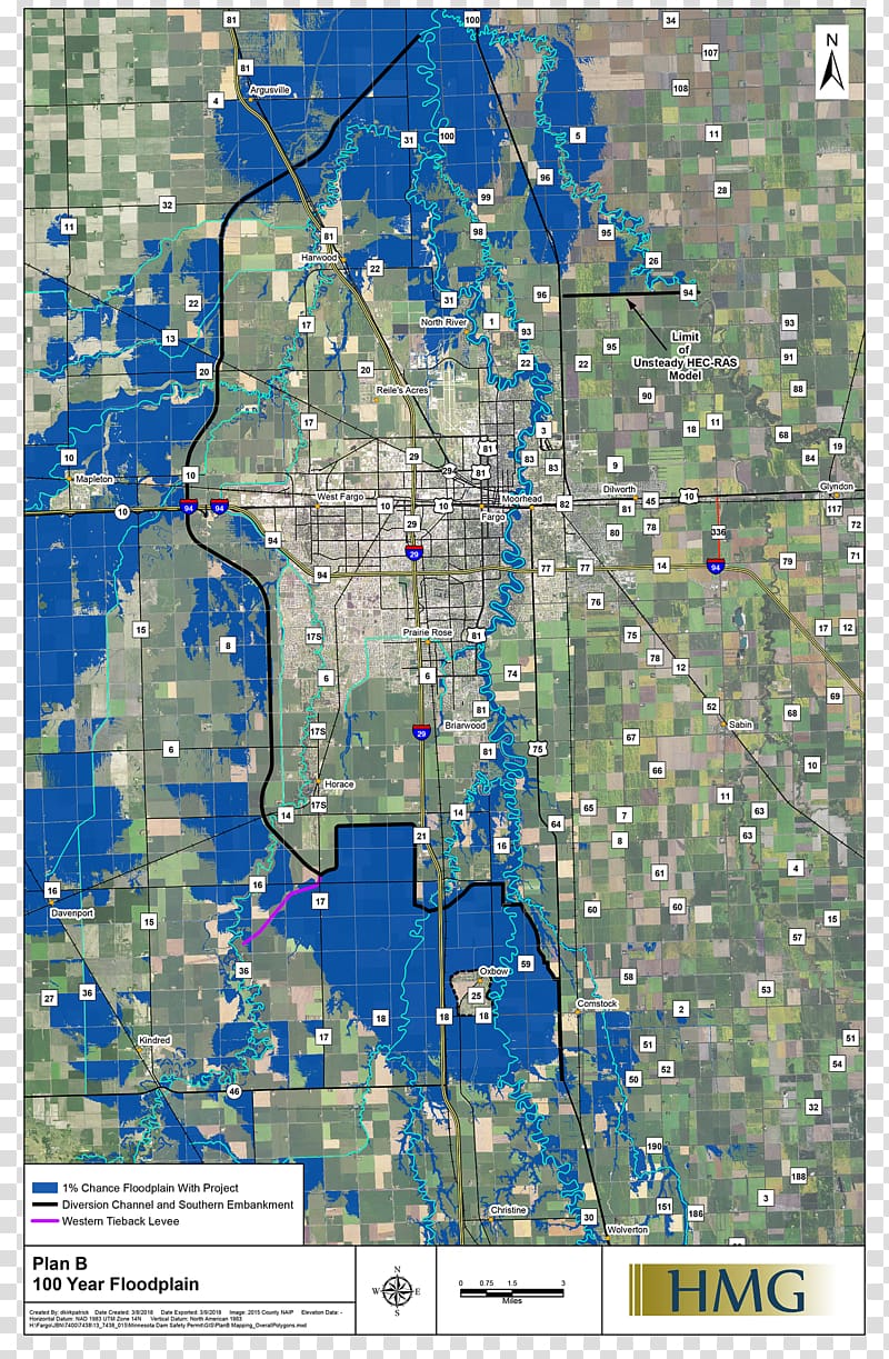 Fargo–Moorhead 2009 Red River flood Sheyenne River Map, map transparent background PNG clipart