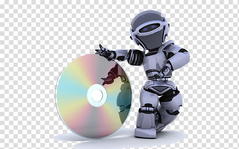 Compact disc Robot Optical disc drive CD-ROM , 3D robot transparent background PNG clipart