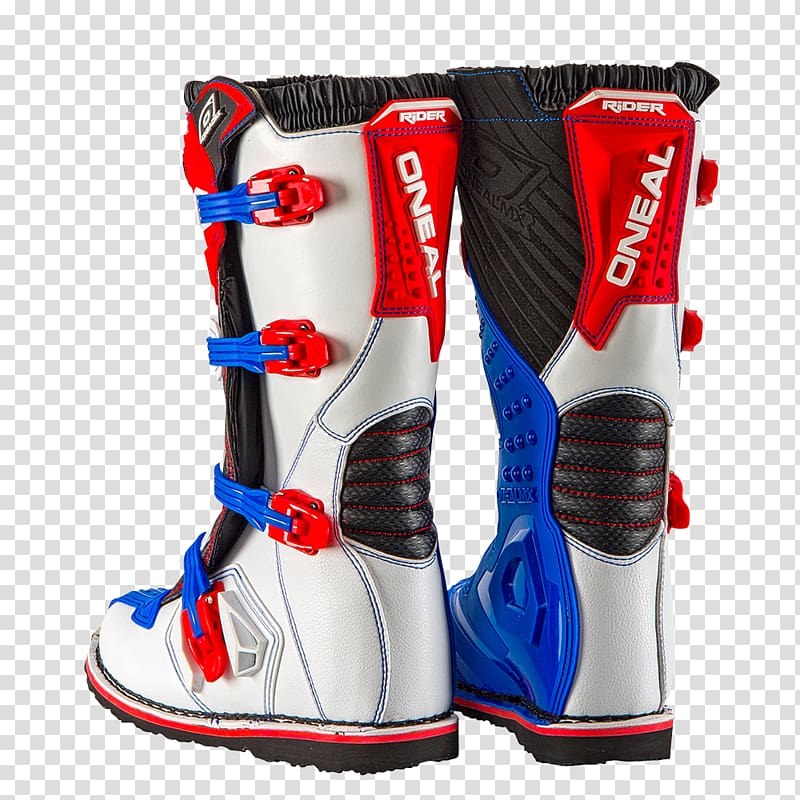 ONeal Rider S17 boots male Blue White Motorcycle Helmets, Motocross Race Promotion transparent background PNG clipart