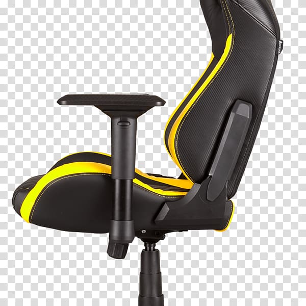 Gaming chair Video game Office & Desk Chairs Seat, Yellow chair transparent background PNG clipart