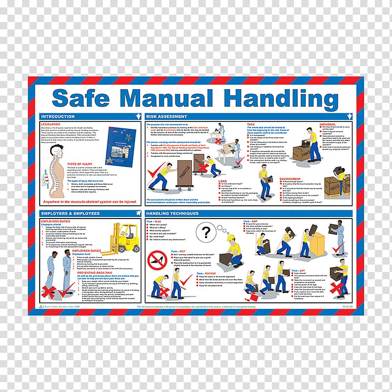 Occupational safety and health Poster Manual handling of loads First Aid Supplies, occupational safety transparent background PNG clipart