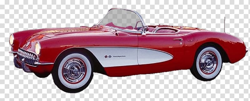 red coupe , Oldtimer Red White transparent background PNG clipart