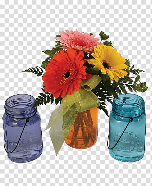Cut flowers Floral design Floristry Flowerpot, mason jar transparent background PNG clipart