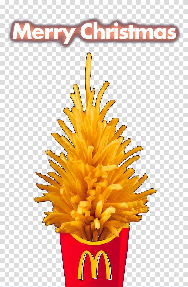 Hamburger French fries Fast food Potato chip, Creative Christmas tree fries transparent background PNG clipart