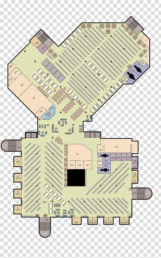 University of Central Florida Libraries John C. Hitt Library Floor plan, map transparent background PNG clipart