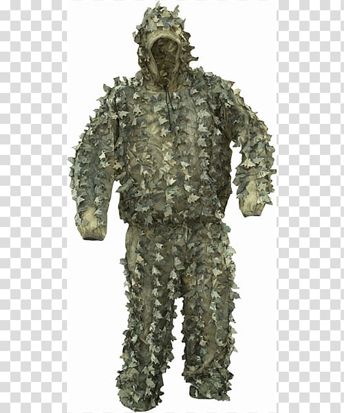 Military camouflage Ghillie Suits U.S. Woodland, suit transparent background PNG clipart