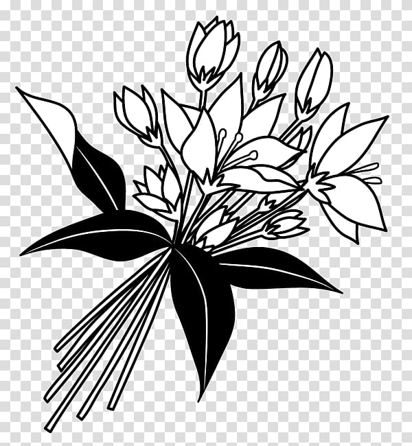 Floral design Black and white Drawing Monochrome painting, porco rosso transparent background PNG clipart