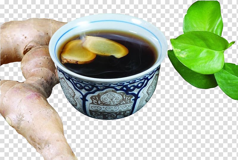 Ginger tea Bronchitis Food Cough, Beauty brown sugar ginger transparent background PNG clipart