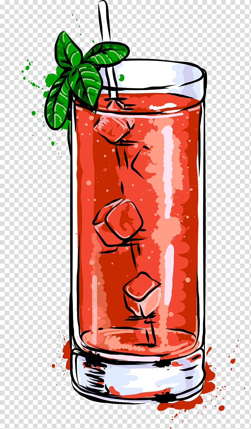 Cocktail Margarita Cosmopolitan Bloody Mary Drawing, Red Delicious Juice transparent background PNG clipart