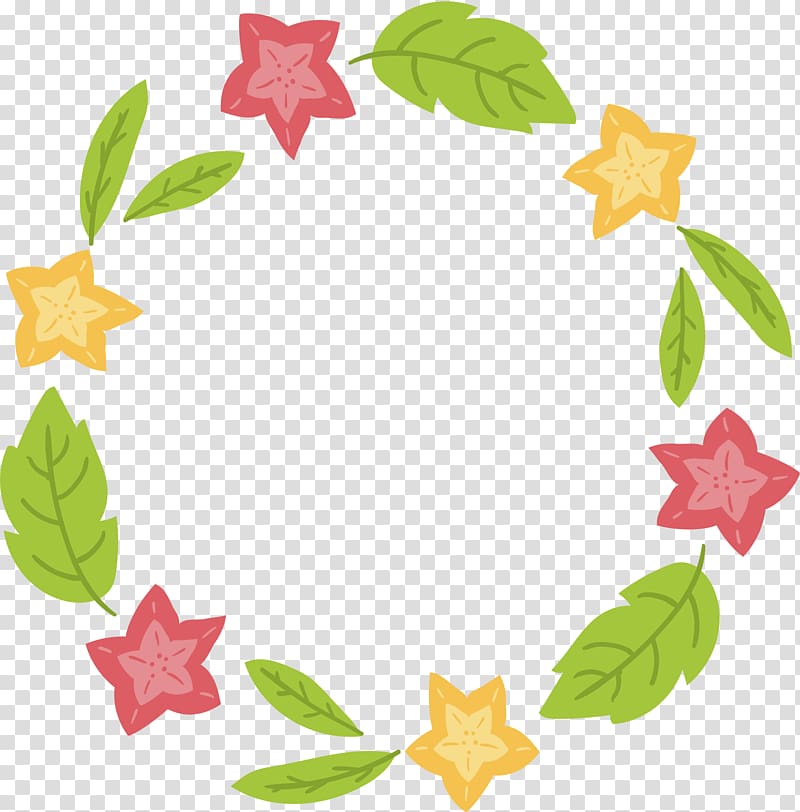 Flower , Five, pointed flowers decorative frame transparent background PNG clipart