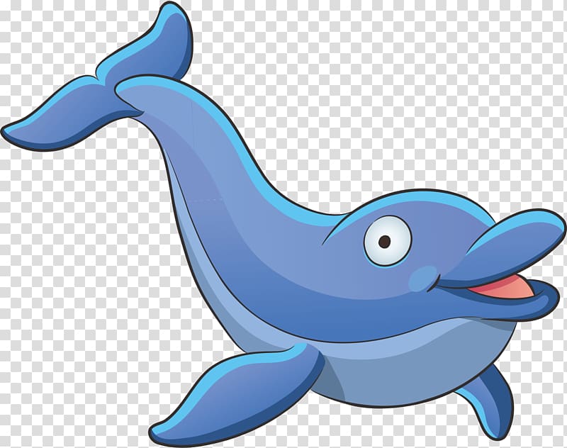 Aquatic animal Cartoon Deep sea creature, Cartoon dolphin transparent background PNG clipart