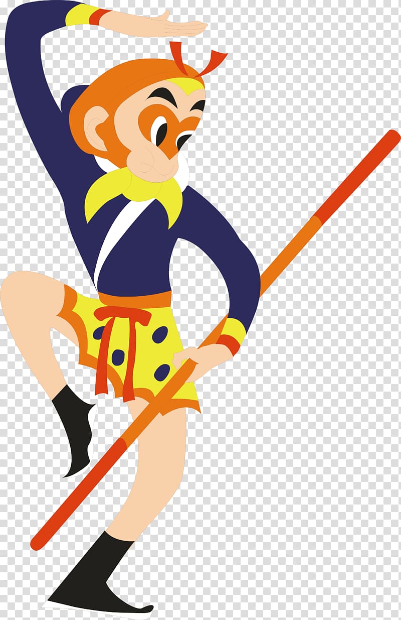 Sun Wukong Cartoon Illustration, Cartoon Sun Wukong transparent background PNG clipart