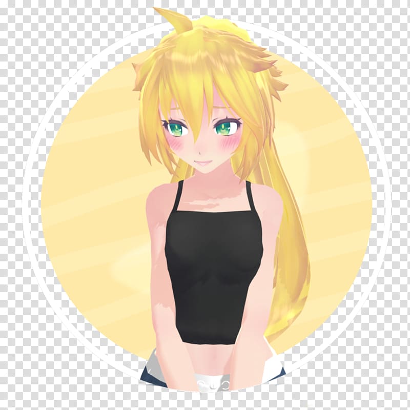 Vocaloid Kagamine Rin/Len Computer Icons Blond, weight three-dimensional characters transparent background PNG clipart