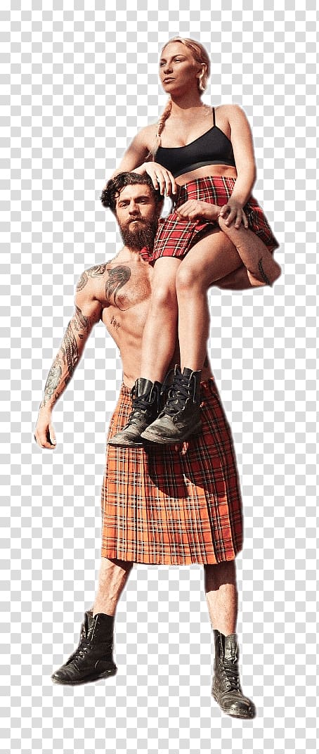 man carrying a woman illustration, Male and Female Warriors Highland Clash transparent background PNG clipart