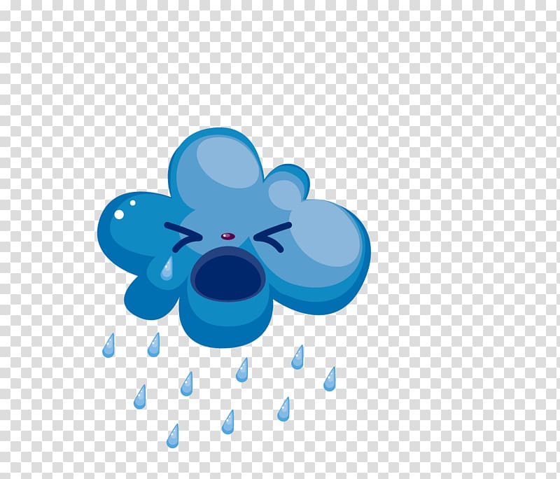 Rain Lightning Sunshower Weather Illustration, Crying clouds transparent background PNG clipart