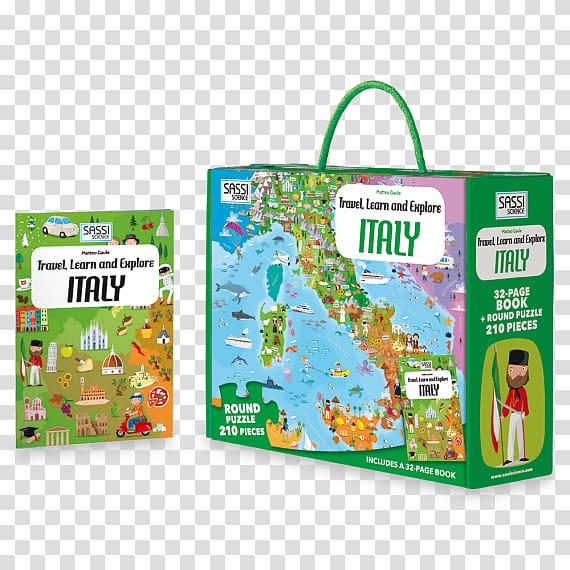 L'Italia. Viaggia, conosci, esplora. Libro puzzle Jigsaw Puzzles Book Bokförlag Publishing, book transparent background PNG clipart