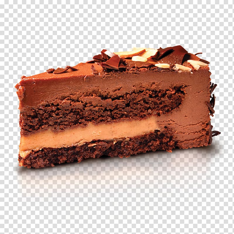 Flourless chocolate cake Torte Cheesecake Mousse, chocolate cake transparent background PNG clipart