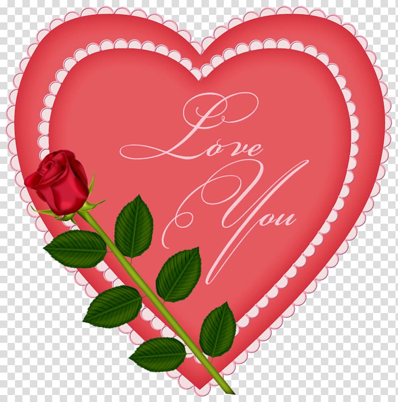 heart with red rose illustration, Heart Rose , Heart with Rose transparent background PNG clipart