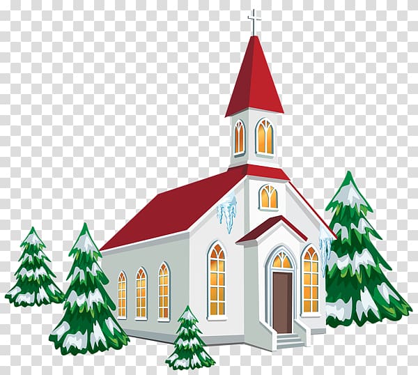 Church service Christmas Chapel , Painted snow house transparent background PNG clipart