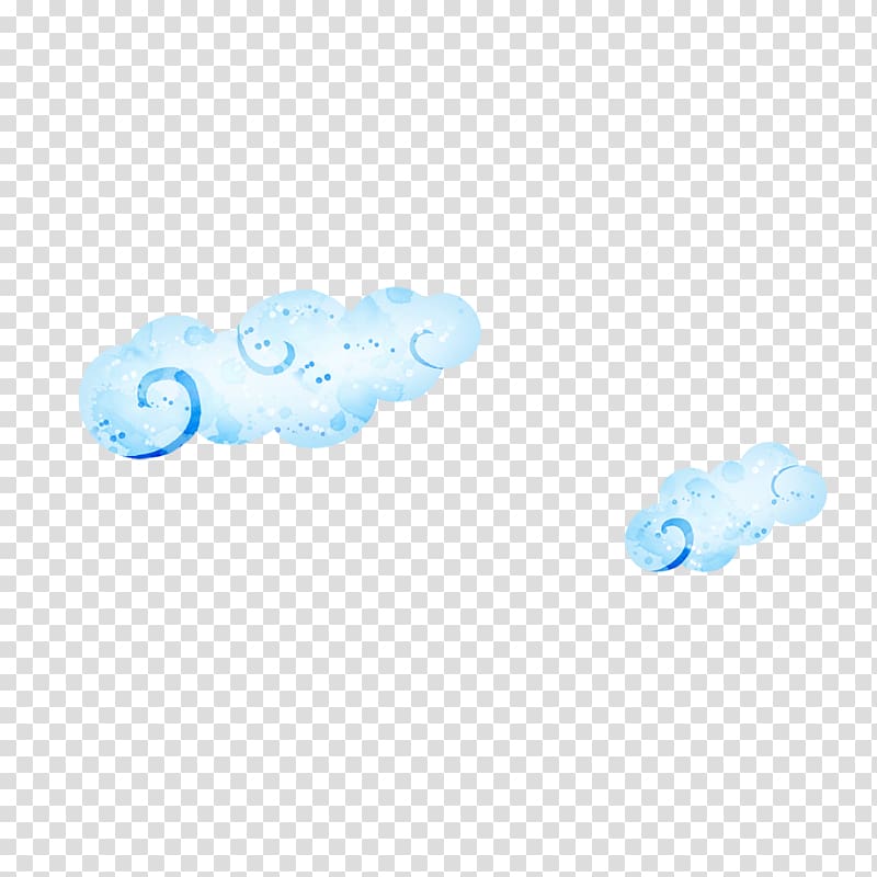 , Hand-painted cartoon clouds transparent background PNG clipart