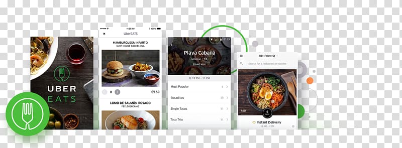 Smartphone Uber Eats Food delivery, smartphone transparent background PNG clipart