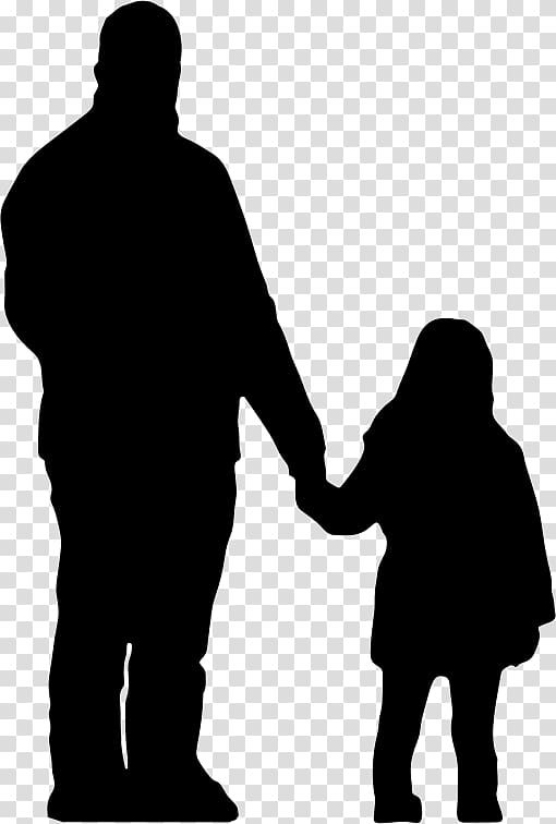 Father Daughter Silhouette Parent , daughter transparent background PNG clipart