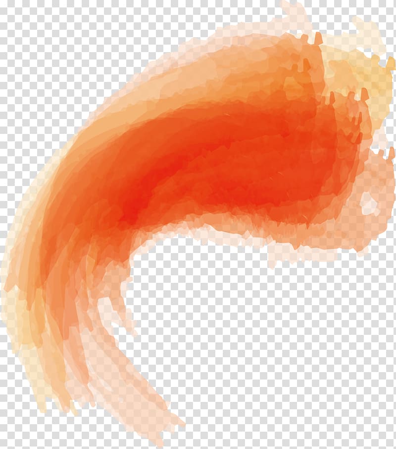 Orange Brush, Orange arc brush transparent background PNG clipart