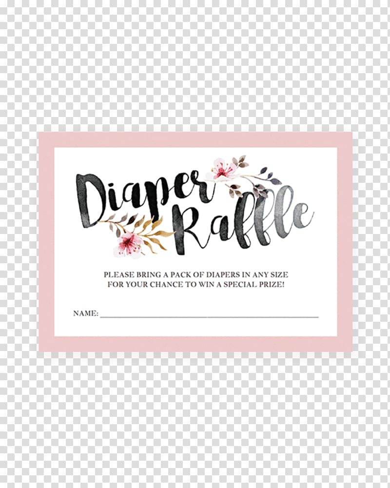 Unique Baby Shower Bingo Diaper Game Raffle, raffle ticket transparent background PNG clipart