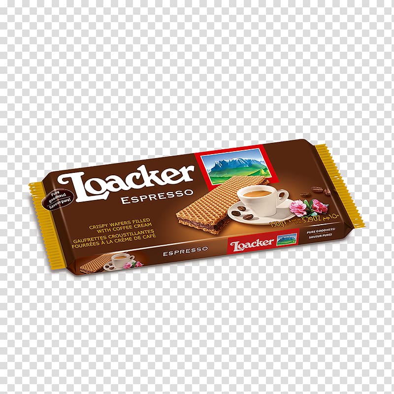 Quadratini Loacker Wafer Espresso Milk, latte transparent background PNG clipart
