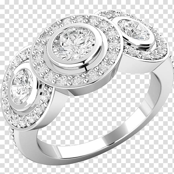 Wedding ring Silver Bling-bling, ring transparent background PNG clipart