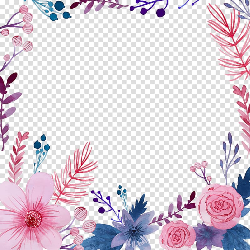 Watercolour Flowers Watercolor: Flowers Watercolor painting, Hand-painted roses floral background, pink floral transparent background PNG clipart