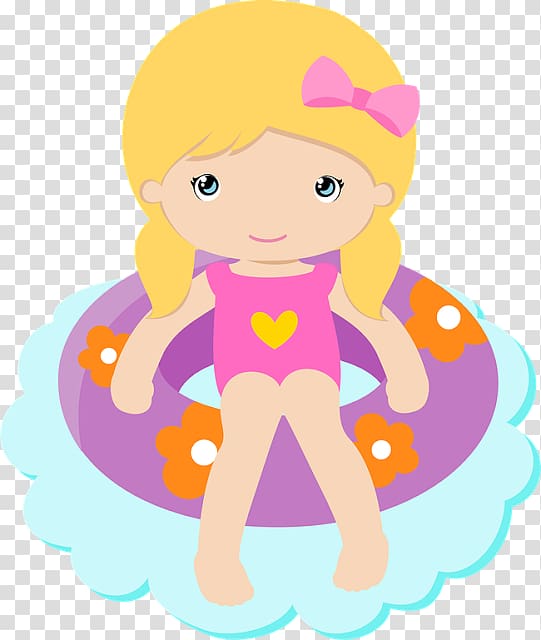 girl sitting on ring , Swimming pool Party , Pool Party transparent background PNG clipart