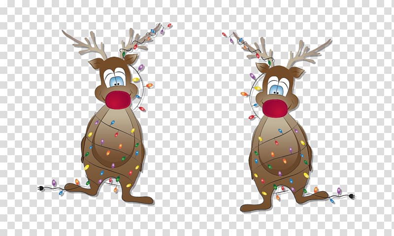 Reindeer Christmas, Christmas cartoon deer transparent background PNG clipart