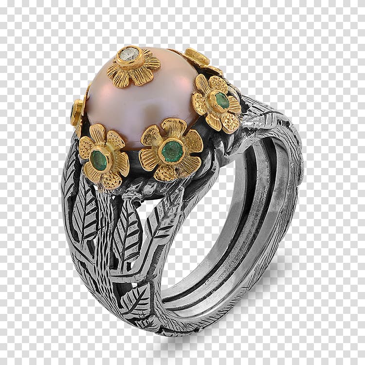 Ring Colored gold Gemstone Emerald Jewellery, small stackable gold rings transparent background PNG clipart