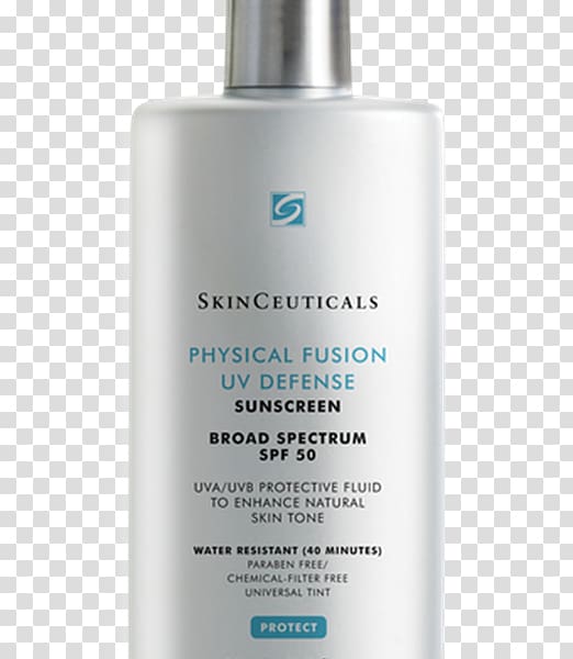 Lotion Sunscreen SkinCeuticals Skin Ceuticals Physical Fusion UV Defense SPF 50 (Salon Size) 250ml Make-up, product physical map transparent background PNG clipart