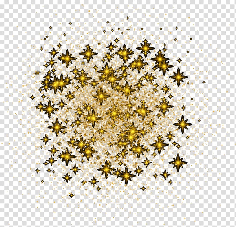 golden sparkling stars transparent background PNG clipart