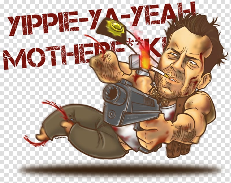 John McClane Die Hard Film poster Art, bruce willis transparent background PNG clipart